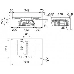 Варочная панель Franke FMA 8372 4RC R HI (340.0731.879) индукционная с вытяжкой