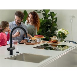 Варочная панель Franke FMA 8391 HI (35552) 83 см, черная, индукционная с вытяжкой, 4 зоны, Booster.