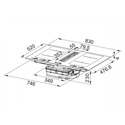 Варочная панель Franke FMA 8391 HI (340.0705.227) - Индукционная с Вытяжкой | Купить в Интернет-магазине