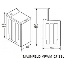 Стиральная машина MAUNFELD MFWM127ISWH, 7 кг, 1200 об/мин, белая, инверторный мотор, A+++ (SKU 33557)