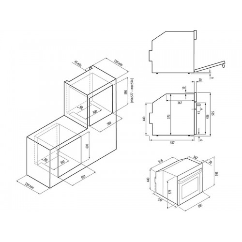 Духовой шкаф KRONA MAGNETE 60 BL/BL