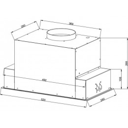 Вытяжка Jacky's JV WB684, наклонная 60 см, черное стекло, 850 м3/ч, 4 скорости, SKU 20259