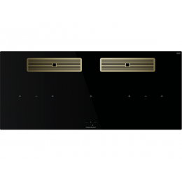 Варочная панель Kuppersbusch KMI 12850.0 SR-E Gold 32759, индукционная 118 см, 5 зон, стеклокерамика, вытяжка 688 м³/ч