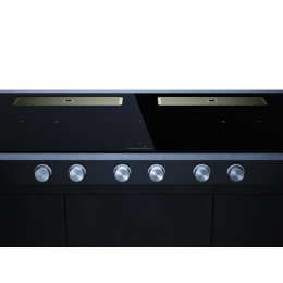 Варочная панель Kuppersbusch KMI 12850.0 SR-E Gold 32759, индукционная 118 см, 5 зон, стеклокерамика, вытяжка 688 м³/ч