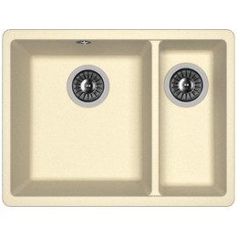 Мойка Florentina Вега 27259 335/160 мм, кварц, 2 чаши, подстольная