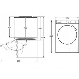 Стиральная машина MAUNFELD MFWM1510WH06, 10 кг, 1500 об/мин, белая, инверторный мотор, A+++ (SKU 33362)