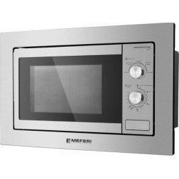 СВЧ-печь MEFERI MMO6020IX LIGHT 60 см, нержавеющая сталь, 20 л, 800 Вт, 5 режимов, SKU 29363
