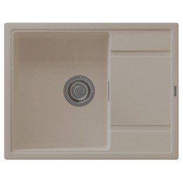 Мойка Florentina Эстель 650 бежевый, SKU 30466, кварц, 1 чаша, с крылом, 650х510 мм