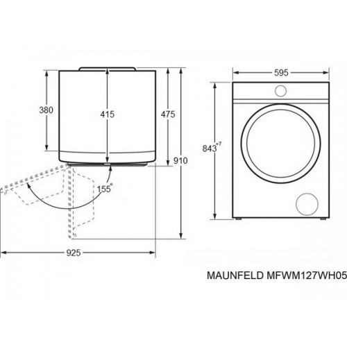 Стиральная машина MAUNFELD MFWM127WH05 - Эффективная стирка и современный дизайн