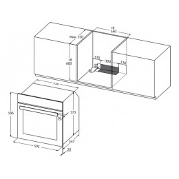 Духовой шкаф Kuppersberg HO 606 P Black 34466, 60 см, 78 л, 6 режимов, таймер, черный.