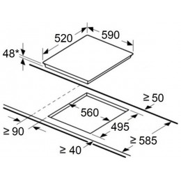 Варочная панель MAUNFELD CVCE594BDBK 33467, электрическая, 4 конфорки, черная, стеклокерамика