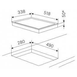 Варочная панель Kuppersbusch 32869 газовая 34 см, черная, 2 конфорки, VarioLine