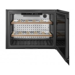 Винный шкаф SMEG CVI320XE 60 см, 20 бутылок, 56 л, черное стекло, 37 дБ, SKU 34172