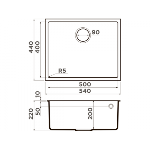 Мойка Omoikiri Bosen 54-U-WH Tetogranit/белый (4993164)