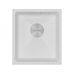 Мойка Paulmark Lumi 41uni LU41-WH, гранит, 410х460 мм, SKU 25677