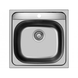 Мойка Ukinox 28779, нерж. сталь, 480x480 мм, матовая, 0,6 мм, 155 мм глубина