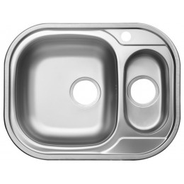 Мойка Ukinox Галант GAP620.480 16581, нерж. сталь, 620х480 мм, 2 чаши