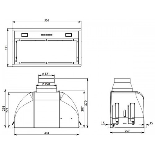 Вытяжка Falmec BUILT-IN BURANO 50 INOX — Эффективное решение для вашей кухни