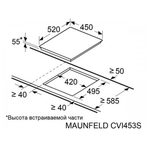 Варочная панель MAUNFELD CVI453SBWH Inverter - Индукционная плита с современными функциями