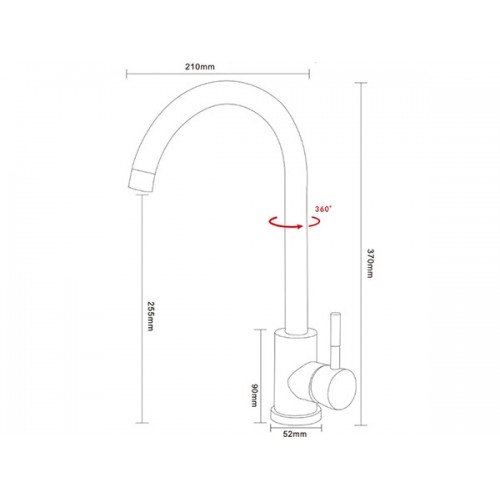 Смеситель Arona ARM 202 SATIN нержавеющая сталь