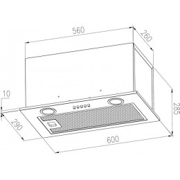 Вытяжка MEFERI INBOX60WH ULTRA 60 см, белая, 1100 м³/ч, 3 скорости, 48 дБ, SKU 29491
