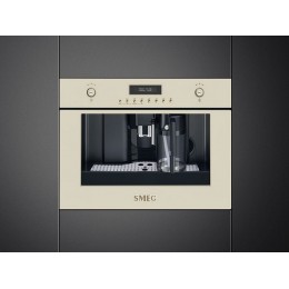 Кофемашина SMEG CMS8451P, кремовая, 15 бар, 3 уровня крепости, автоматическое каппучино, SKU 24095