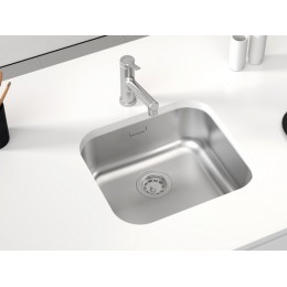 Мойка Paulmark Vello 48 uni VE48-BS, нержавеющая сталь, 1 чаша, 480x430 мм, SKU 26095