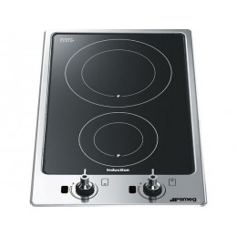 Варочная панель SMEG PGF32I-1, индукционная 30 см, 2 зоны, черная стеклокерамика, SKU 28097.
