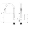 Смеситель Longran Techno LM2187 GunGrey - Современный дизайн и надежность для вашей кухни