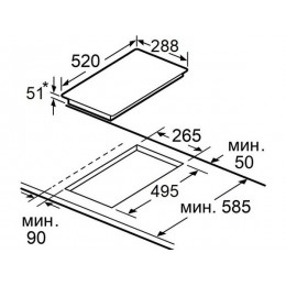 Варочная панель MAUNFELD EVCE292SDPBK 35601, 2 конфорки, 3200 Вт, черная, стеклокерамика