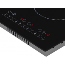 Варочная панель MAUNFELD EVCE292SDPBK 35601, 2 конфорки, 3200 Вт, черная, стеклокерамика