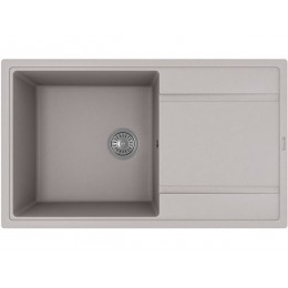 Мойка Florentina Липси 860 грей, 1 чаша, кварц, крыло, перелив, SKU 21304