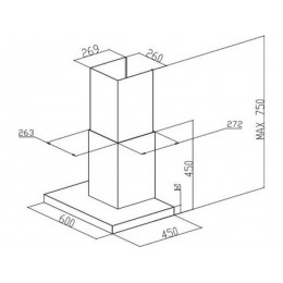 Вытяжка MEFERI SLIMBOX60BK LIGHT 29504, черная, 60 см, 650 м3/ч, 3 скорости