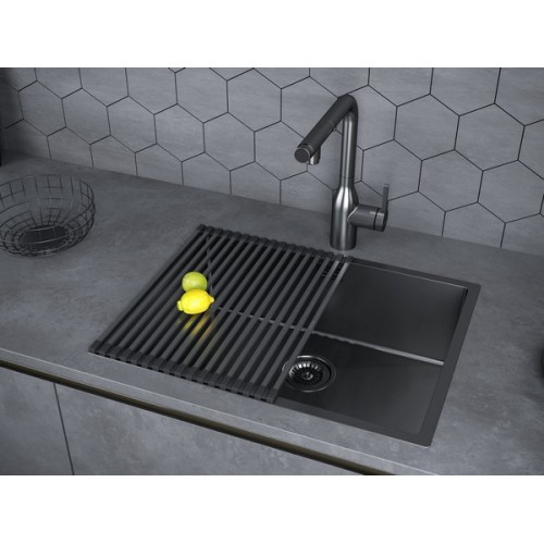 Мойка Paulmark Next 58 uni PM215844-GM из вороненой стали - Качество и Стиль для Вашей Кухни
