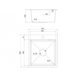 Мойка Ukinox Практика PRV450.500 -GT10C 0CW & S с выпуском