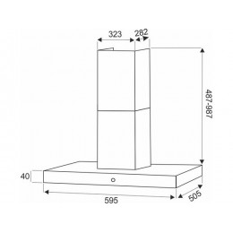 Вытяжка EXITEQ EX-1096 black 60 см, 1000 м3/ч, сенсорное управление, 3 скорости, SKU 31607