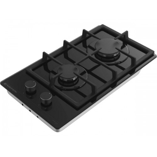 Варочная панель MEFERI MGH302BK GLASS LIGHT - Газовая панель с сенсорным управлением и стеклянной поверхностью