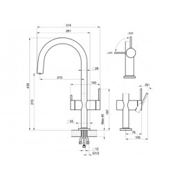 Смеситель Granula KS-8274, нерж