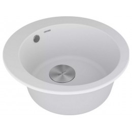 Мойка Paulmark Gelegen 50 PM404800-WH, гранит, ⌀475, 170 мм, SKU 23813