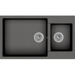Мойка Longran Enigma 23014 860x500 мм, гранит, 2 чаши, прямоугольная