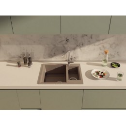 Мойка Omoikiri Sakaime 60-2-BE 34915 Tetogranit 600х500 мм, врезная, ваниль