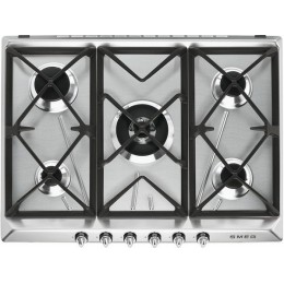 Варочная панель SMEG SR975XGH газовая 69 см, нержавеющая сталь, 5 горелок, SKU 28116
