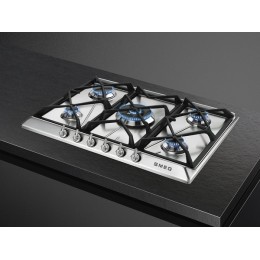 Варочная панель SMEG SR975XGH газовая 69 см, нержавеющая сталь, 5 горелок, SKU 28116