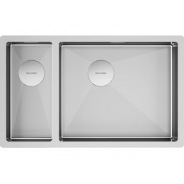 Мойка Paulmark 30917 69/2S, нержавеющая сталь, 2 чаши, универсальная установка