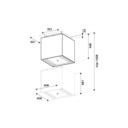 Вытяжка Bertazzoni KUD40PRO1XA, 40 см, 620 м³/ч, нержавеющая сталь, 3 скорости, A+ (SKU: 10219)