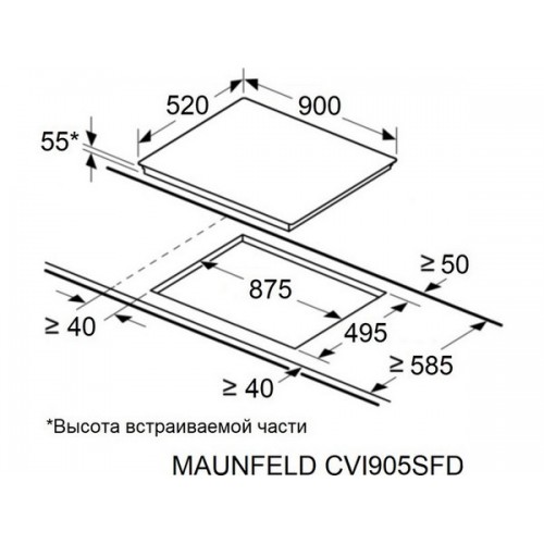 Варочная панель MAUNFELD CVI905SFDGR Inverter - Индукционная панель с современными технологиями