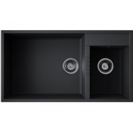 Мойка Omoikiri Tedori 85-2-U-BL 34927 Tetogranit 850x465 мм черный