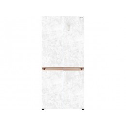 Холодильник HIBERG i-RFQ 630G WS, 83.3 см, белый мрамор, 505 л, A++, Total No Frost, инверторный компрессор, 38 дБ, ледогенератор, Care+ Space, 31632