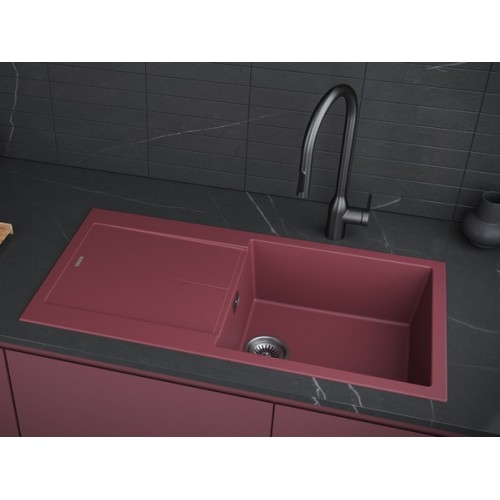 Мойка Paulmark Extensio 86 PM988650-ME в цвете Merlot - Качественные кухонные мойки для вашего дома