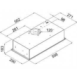 Вытяжка MAUNFELD CROSBY ROCKY 60 см, черный металл/стекло, 750 м³/ч, 3 скорости, SKU 34538